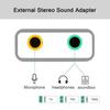 USB Type-C 7.1 External Sound Card Adapter Audio Card USB-C to Jack 3.5mm Earphone Micphone for Laptop Macbook Pro