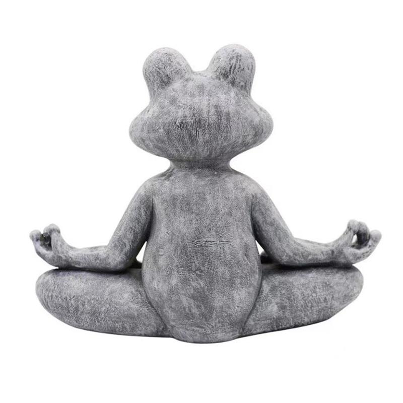 Resin Craft Buddha Meditation Frog Dog Cat Statue Animal Art Yoga Figurine Garden Outdoor Sculpture Ornaments Birthday Gifts