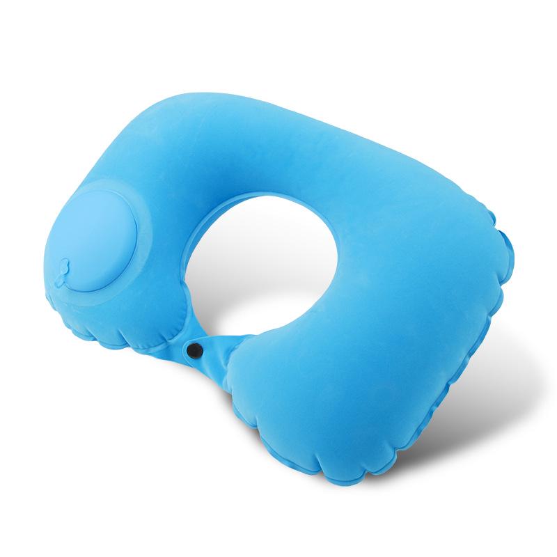 Custom Inflatable U-Shaped Travel Neck Pillow for Car & Airplane
