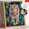 Tiger Pearl Painting Handmade Diy 5D Pearl Painting Kit Home Wall Decoration Art
