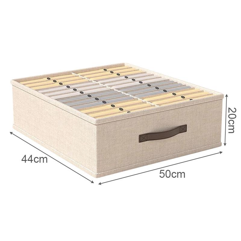 1pc Foldable Trouser Storage Box Large Capacity Drawer Clothes Pant Storage Box With PP Board Wardrobe Clothes Storage Organizer
