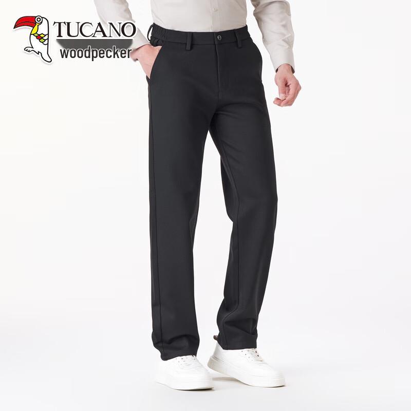 TUCANO Men s Wool Blend Straight Fit Business Casual Dress Pants 35