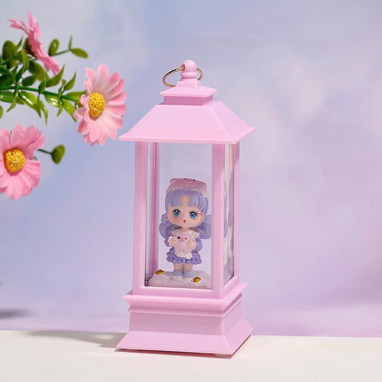 Battery Lamp Night Powered Fourcolor Sweet Cartoon Cute Girl Shaped Light