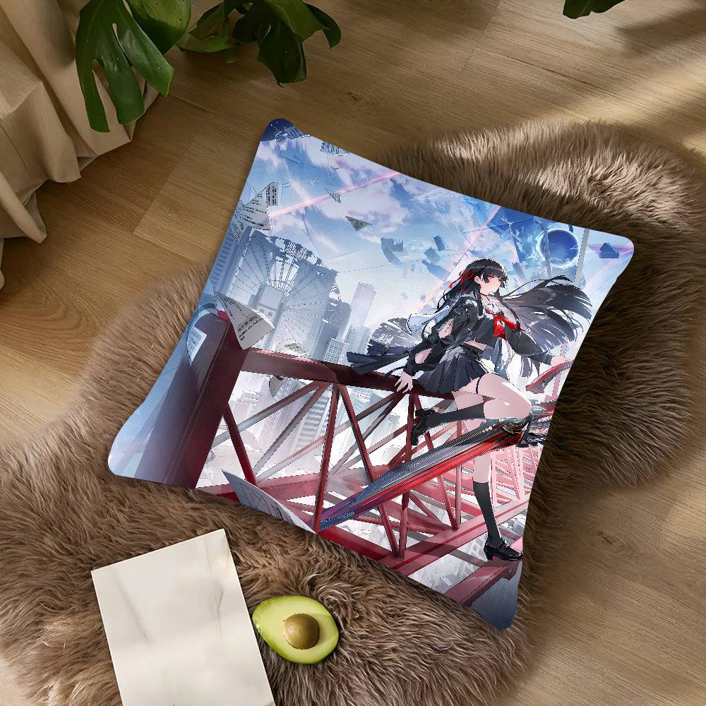 Hot Chisa Wuthering Waves Pillow Case Cushion Cover Decor Home Throw Pillow Covers For Couch Camping Pillow Cover Decorations