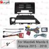 Car Radio Fascias Frame For Mazda6 Mazda 6 Atenza 2015-2018 9 Inch 2DIN Stereo Panel 16PIN Harness Wire Canbus Power Cord Cable