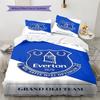 Everton Logo  Pattern Bedding Quilt Set Quilt Cover Pillowcase Home Decoration Birthday Gift (1 * Duvet Cover + 2 * Pillowcase, Without Core)