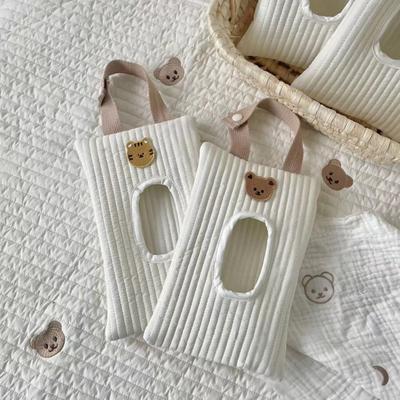 Yousheng gesteppter Wischtuchhalter Tragbare Baby-Wischtücher-Tasche Niedliches Tiermuster Reise-Feuchttücher-Etui Hängende Windel-Wischtuchtasche für Auto Kinderwagen