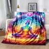 Meditation Chakras Spiritual Pattern Print Art Blanket - Soft All-Season Multi-Purpose Throw for Office, Nap, Dorm & Shawl