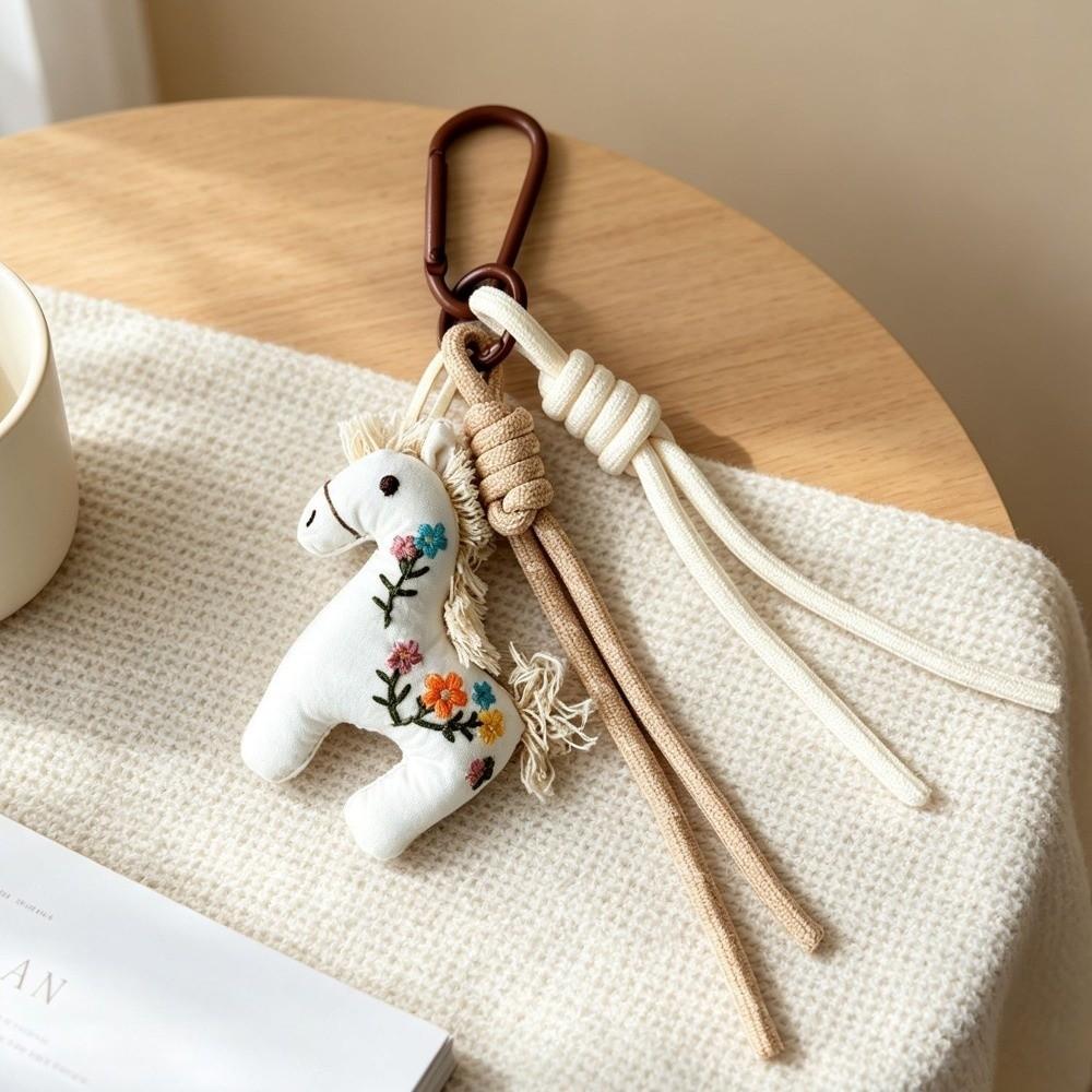 Soft Texture Cloth Animal Keychain Cotton Backpack Charm Vintage Plush Pendant Student