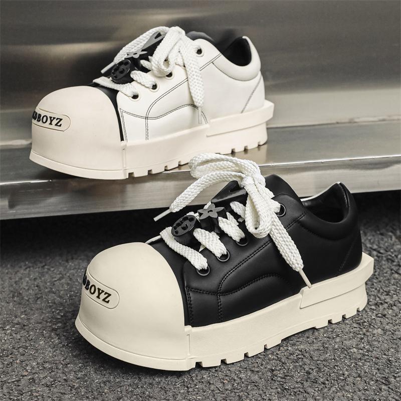 Guochao couple board shoes new spring breathable black and white shoes men's casual versatile sports shoes men's trendy shoes 1286