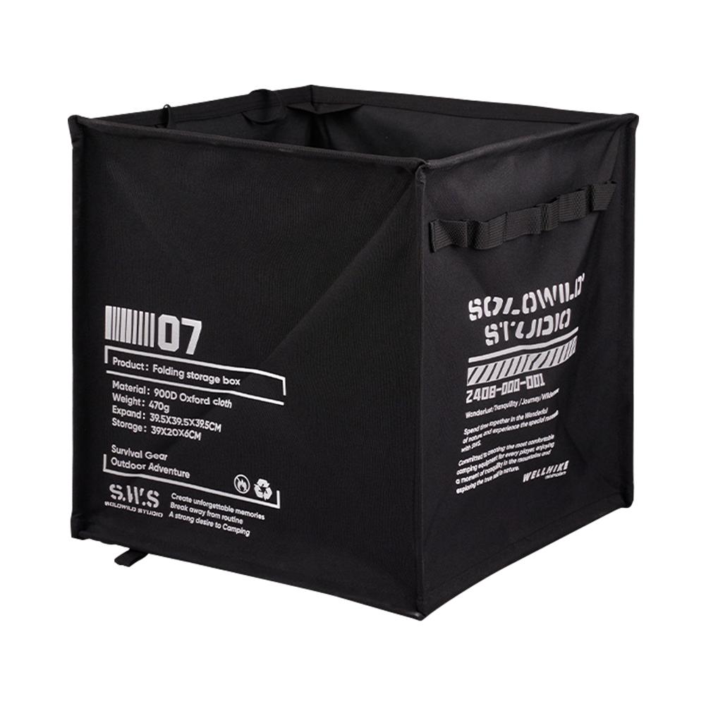 Outdoor Storage Box with Handle Portable Lawn & Leaf Waste Bag Large Capacity Folding Camping Bucket for BBQ Picnic Hiking