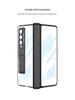 Samsung Z Fold 4 Transparent Magnetic Stand Case with Electroplated Phantom Design