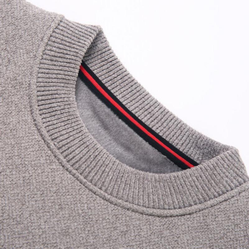 Winter Plus Samt Verdickt Samt herren Pullover Rundhals Pullover Gewebt herren Unterhemd Hemd Wolle Wolle