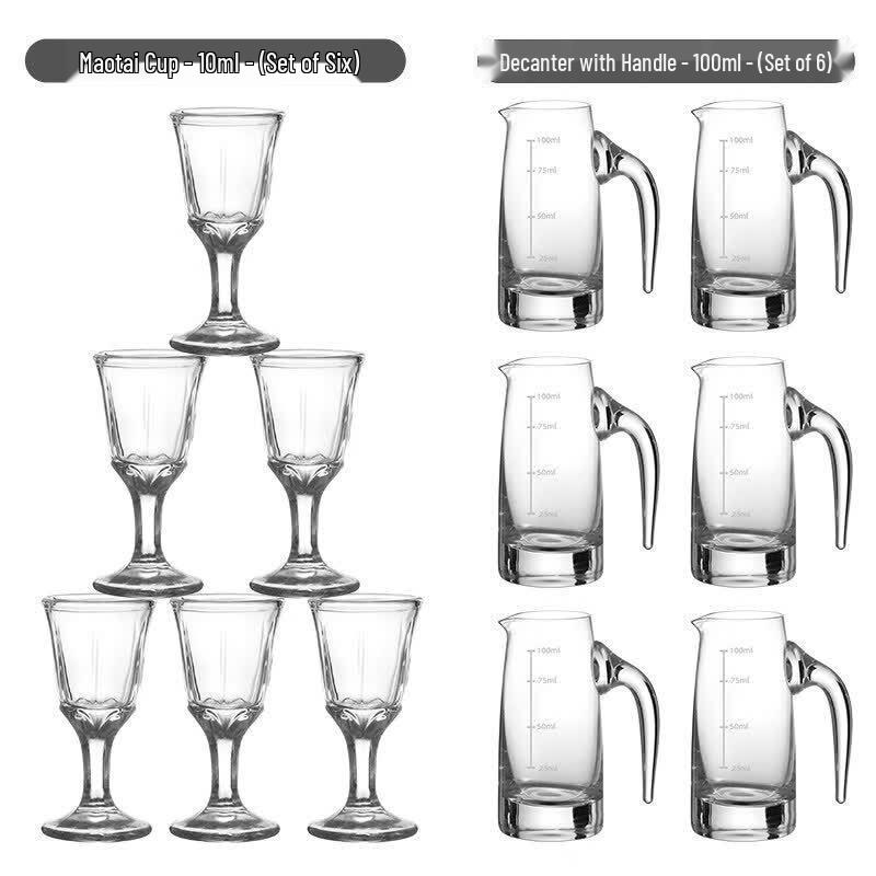 Qiwei 100ml Thickened Crystal Glass Decanter Set
