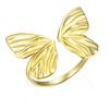 VENTFILLE 925 Sterling Silver Irregular Design Wave Golden Stackable Finger Rings Trendy Adjustable For Women Gifts Dropshipping