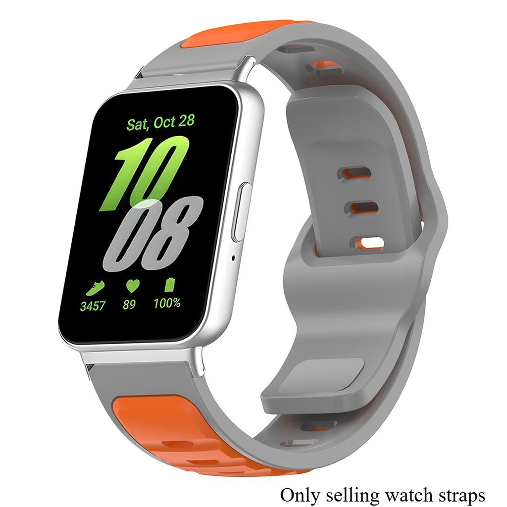 Sport Silicone Strap for Samsung Galaxy Fit 3 Two Tone Silicone Strap for Samsung Galaxy Fit3 Replaceable Watchband Accessories