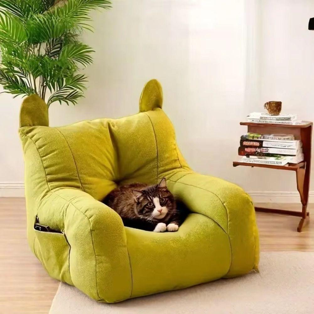 Tessuto Morbido Divano Pigro Comodo Ergonomico Divano Sedia per Bambini a Forma di Orso Soffice Divano Soggiorno