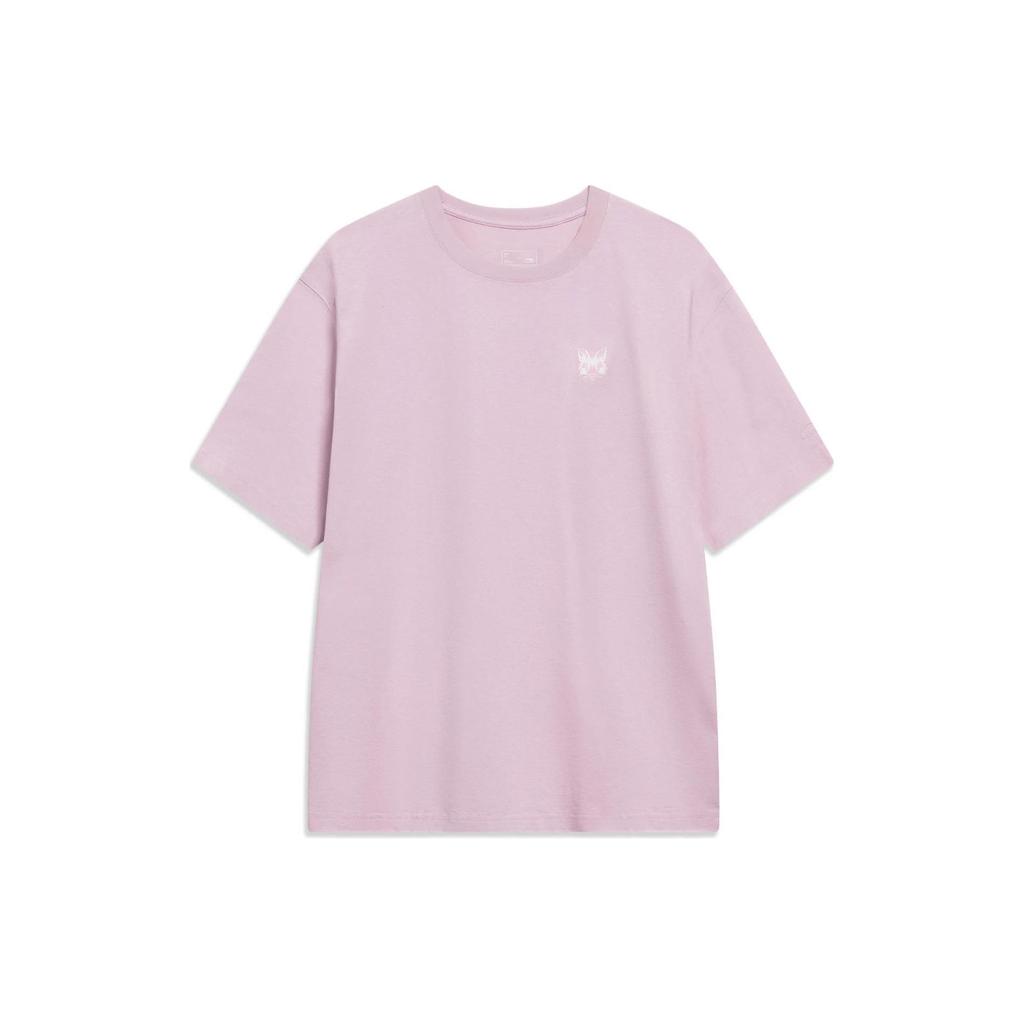 LiNing Sakura Series Casual T-Shirt Men Tops Pink AHST205-5