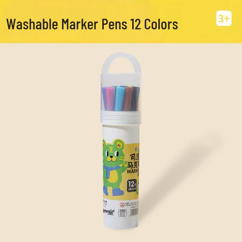 Children s Washable Acrylic Paint Markers - Large Capacity Watercolor Pens for Student Art and Doodling