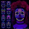 1-10Sets Glow In Dark Halloween Scar Tattoo Stickers Fluorescent Face Body Art for Zombie Cosplay Party Rave Makeup