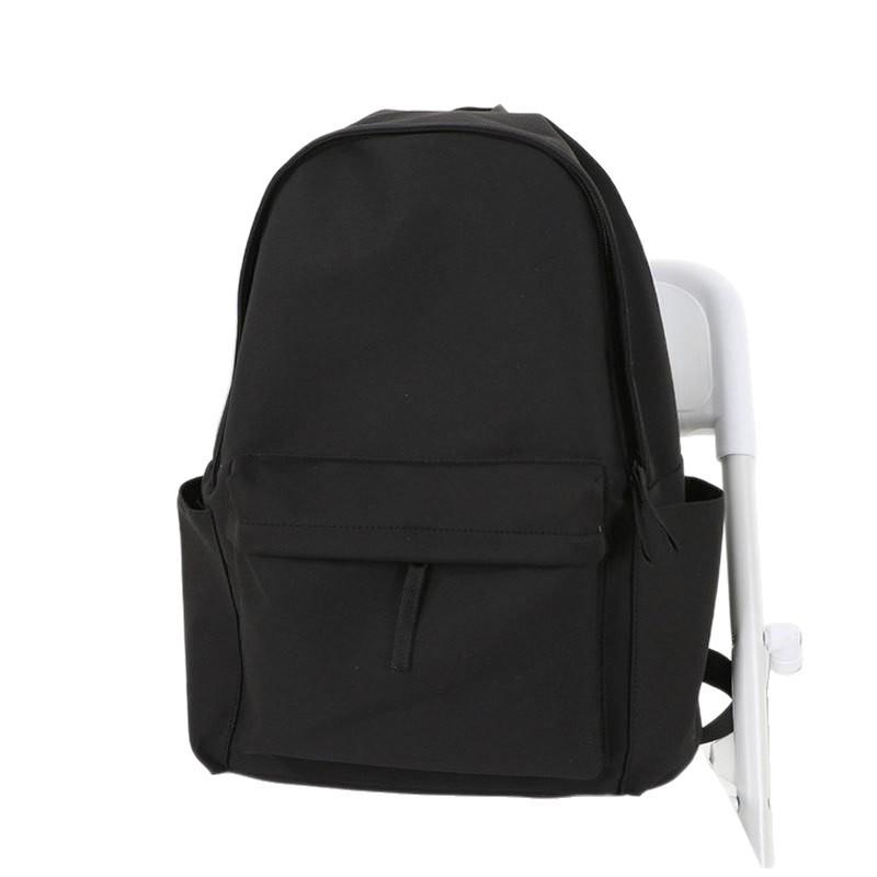 Schoolbag Solid Color Schoolbag Original Ulzzang Versatile High School Backpack Large Capacity Ins Campus Trend Commuter Backpack Men