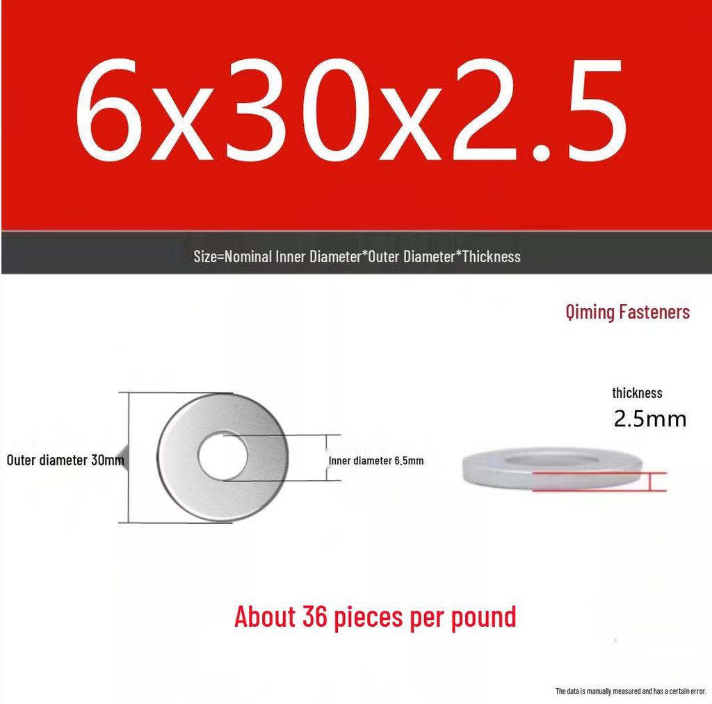 4.8 Grade Galvanized Iron Flat Washer M3-M40 Oversized Metal Screw Gasket Washer