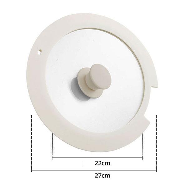 Universal Tempered Glass Pot Lid for Pots Pan Skillet Spill Stopper Cover 18/20/26cm Heat Resistant Silicone Replacement Pan Lid