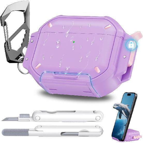 for AirPods Pro 3 Case Waterproof[IP68 Underwater][Full Heavy Duty Protection][Supports Wireless Charging] Anti-Scratch Hard Shell Cover for AirPods