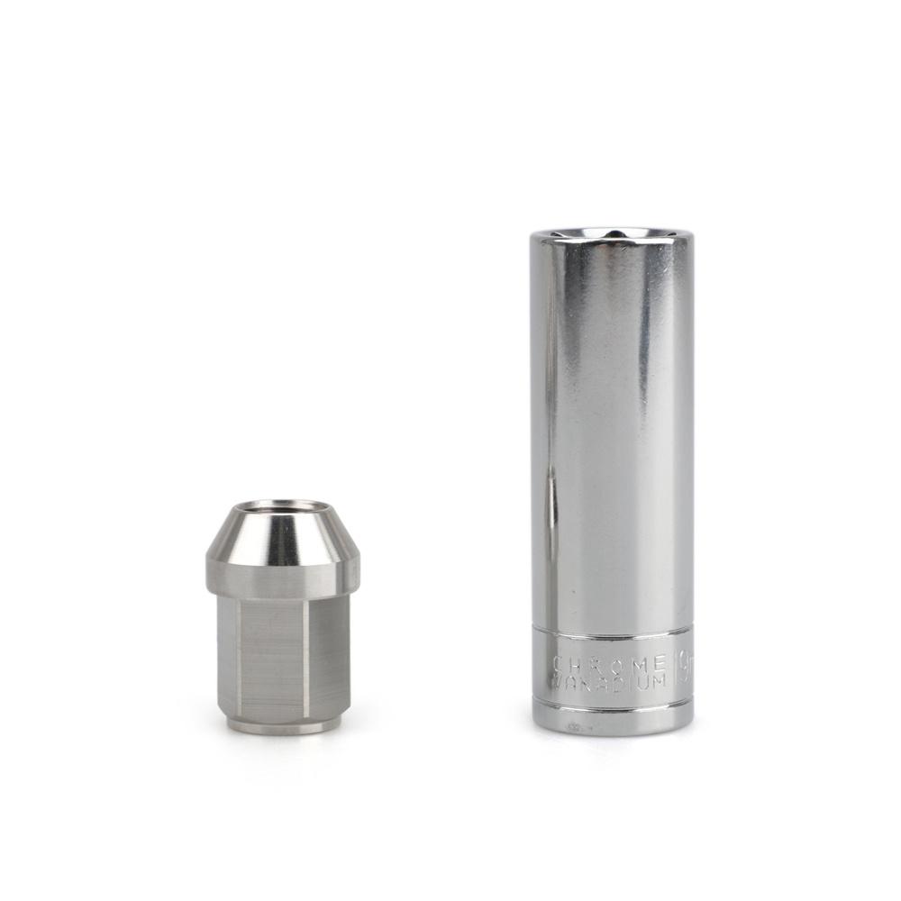 20PCS M12*1.5 M14*1.5 Wheel Lug Nuts Hex 19mm Stainless Steel Orignal Colors Closed End Racing Nuts Length 35mm Car Modification
