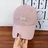 New letter embroidery showing face small soft top baseball hat men's and women's niche personality versatile sunshade cap