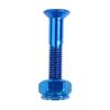 8pcs Carbon Steel Replace Skateboard Truck Hardware Set Longboard Screw Bolt , Blue