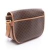Used CELINE Macadam Shoulder Bag PVC Coated Canvas Leather Brown Used Women