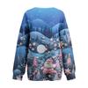 Women's Casual And Fashionable Christmas Print Long-Sleeved Top