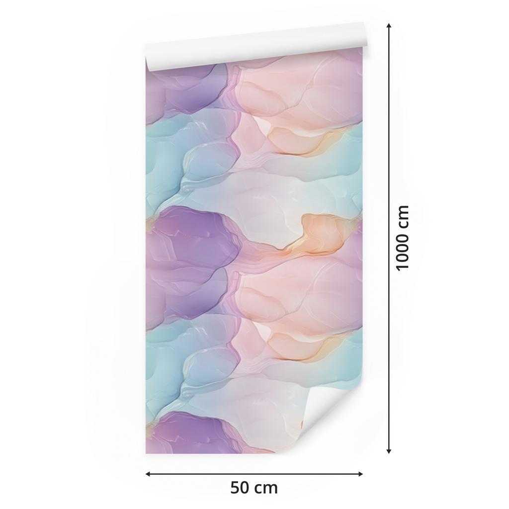 Ink Wallpaper Light Gray, Purple and Coral 50x1000