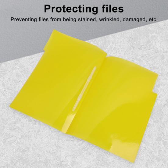 12 Pcs Plastic File Folders Clear Document Organizer with Clip Paper Folders Pockets for Office School Supplies