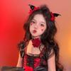 2 Pcs Y2K Halloween Hairpins Gothic Style Devil Horn Hair Clips Bat Wings Hair Clips  Spicy Girl
