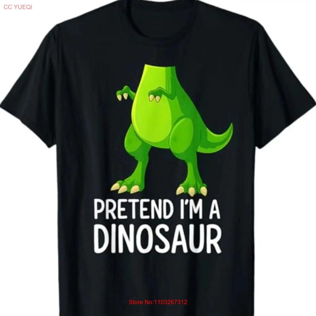 Pretend I M A Dinosaur Costume Halloween T Shirt Vintage Soft Stretched Versatile Comfortable Designer Clothes Unisex