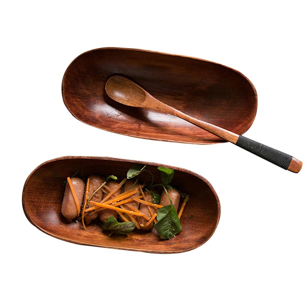 Boat Wooden Plate Wood Plates Snacks Tray Dessert Afternoon Tea Bread Snack