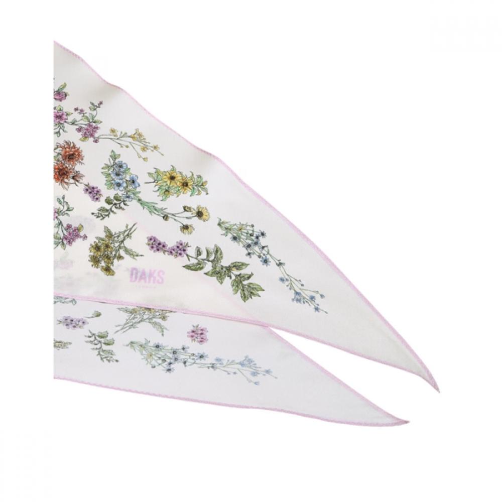 Daks Silk 100  Flower Diamond Scarf Dcsc6e331iv