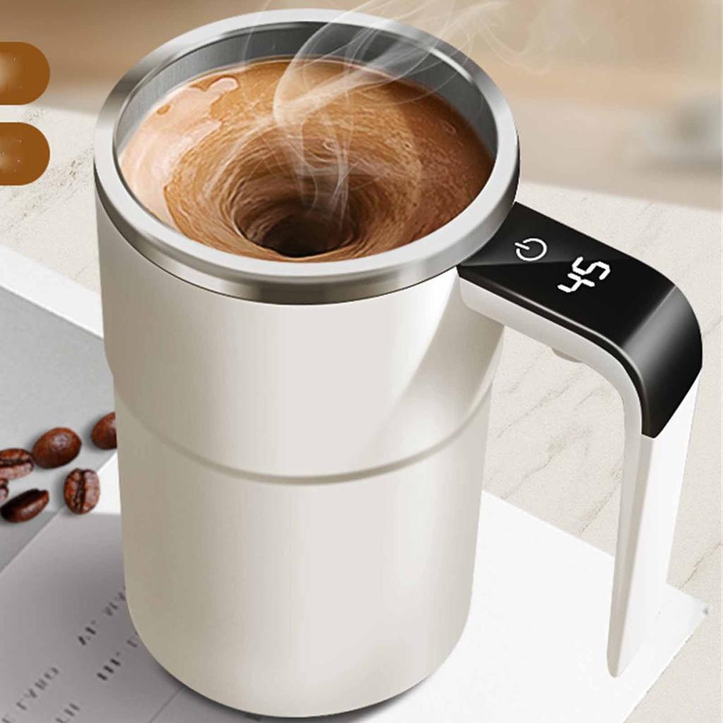 Fully Automatic Magnetic Coffee Cup, Electric Portable Self,Stirring Stainless Steel Mug for Home, & Travel