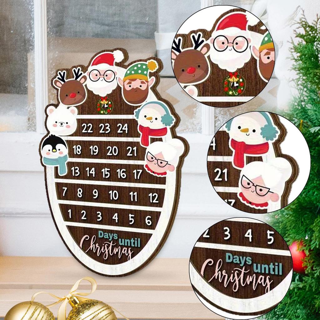 Christmas Advent Calendar Xmas Decoration Centerpiece Decorative Home Decor for