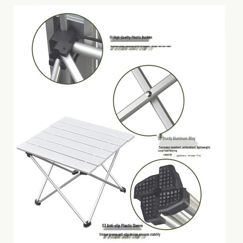 ZISIZ Portable Foldable Aluminum Outdoor Table