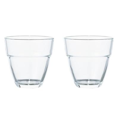 Σετ 2 Ποτήρια Στοιβάζμενα Ανθεκτικά στη Θερμότητα 260mL Γυαλί Ανθεκτικό στη Θερμότητα Στοιβάζμενα Ασφαλή για Φούρνο Μικροκυμάτων Πλυντήριο Πιάτων Κατασκευασμένο στην Ιαπωνία HARIO Glass HSG-1624