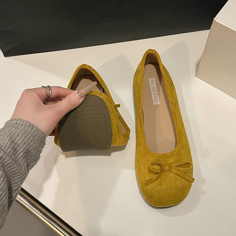 Gentle Ballet Ladyshoes Flats French Candy Soft Sole Silver New Chinese Red Single Shoes Autumn Small Fragrant Women's Shoes