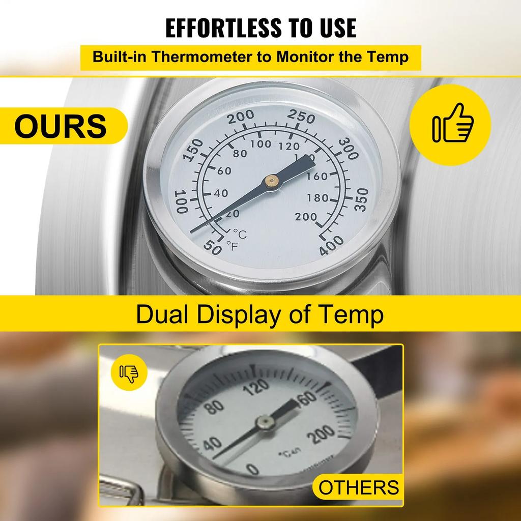 VEVOR Still Distiller 5Gal 21L Stainless Steel Water Distiller Copper Tube with Circulating Pump Home Brewing Kit Build-in Thermometer for DIY Whisky