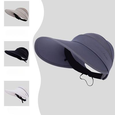 Outdoor Sun Protection Hat Women's New Summer Sun Protection Cap Sports Running Folding Bike Riding Empty Top Hat Men