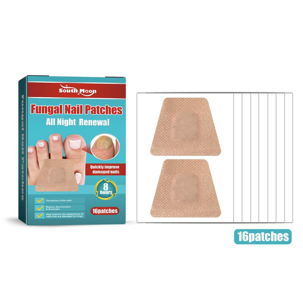 16pcs/box Foot Nail Repair Patch Grey Fungal Nail Thicken Soft Paronychia Infection Hand Nail Correction Sticker Ingrown Toenail