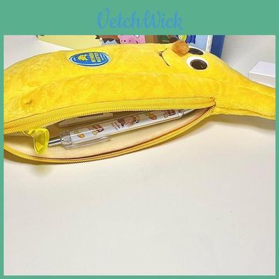 Banana Pencil Case Plush Storage Bag Large Capacity Creative Gift For Students