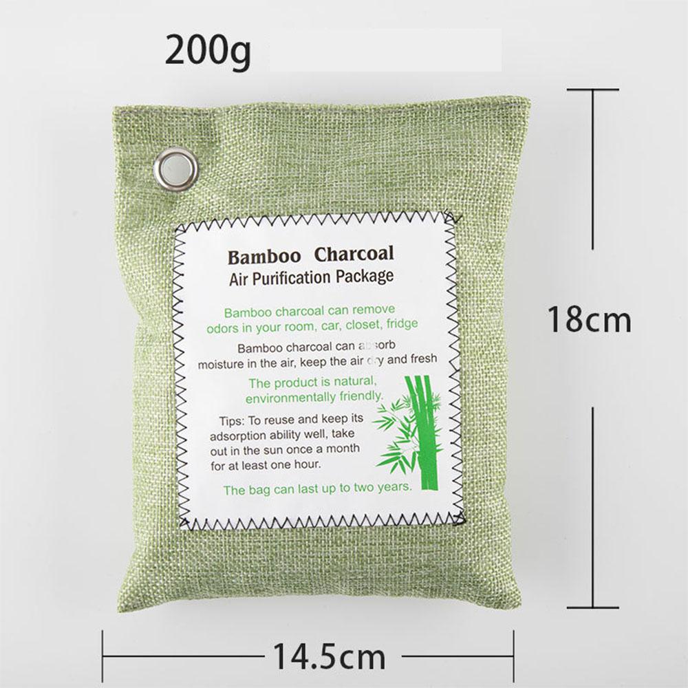 1PC Bamboo Charcoal Air Purifying Bag, 200g Natural Air Freshener Bags Car Home Natural Bamboo Charcoal Air Purifying Bag
