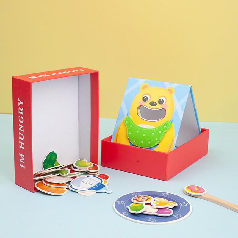 Wooden Toy Learning For Kids With Feeding Roleplay Cognitive Training Skill